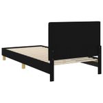 Casa si Gradina - Mobilier - Paturi si accesorii - Paturi - Cadru de pat pentru copii cu spatar Negru 80 x 200 cm tesatura - Infinity.ro