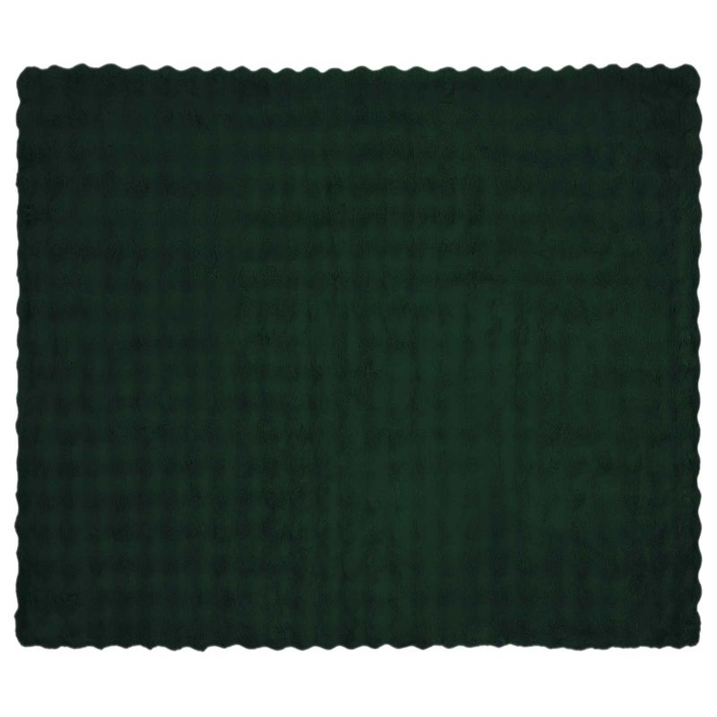 Casa si Gradina - Textile si covoare - Lenjerii de pat - Cearceafuri de pat - Patura din Blana sintetica de Iepure Verde inchis 130 x 150 cm - Infinity.ro