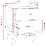 Casa si Gradina - Mobilier - Comode si corpuri - Noptiere - Noptiera cu sertar Maro 40 x 35 x 55 cm Lemn solid de tec - Infinity.ro