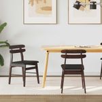 Casa si Gradina - Mobilier - Scaune si fotolii - Scaune - Scaun de sufragerie 2 pcs Maro deschis si negru - Infinity.ro