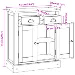 Casa si Gradina - Mobilier - Dulapuri si sifoniere - Dulapuri - Dulap de depozitare Maro 65 x 30 x 75 cm Lemn solid de tec - Infinity.ro