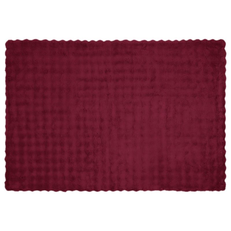 Casa si Gradina - Textile si covoare - Pături și cuverturi - Pături - Patura din Blana sintetica de Iepure Rosu Bordeaux 130 x 150 cm - Infinity.ro