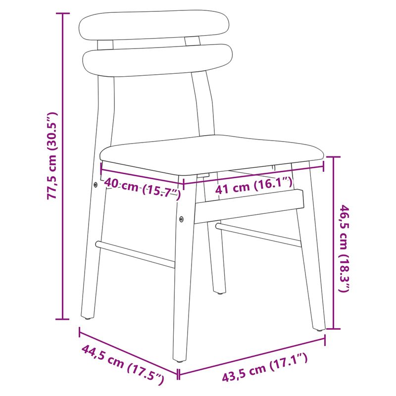 Casa si Gradina - Mobilier - Scaune si fotolii - Scaune - Scaun de sufragerie 2 pcs Maro deschis si negru - Infinity.ro