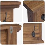 Casa si Gradina - Mobilier - Organizare si depozitare - Cuiere - Cuier de paltoane montat pe perete natural 100 x 10 x 20 cm - Infinity.ro