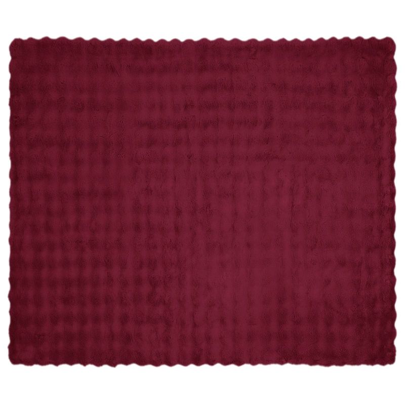 Casa si Gradina - Textile si covoare - Lenjerii de pat - Cearceafuri de pat - Patura din Blana sintetica de Iepure Rosu Bordeaux 220 x 240 cm - Infinity.ro