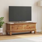 Casa si Gradina - Mobilier - Comode si corpuri - Comode - Support TV cu sertar Maro 110 x 35 x 40 cm Lemn solid de tec - Infinity.ro