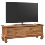 Casa si Gradina - Mobilier - Comode si corpuri - Comode - Support TV cu sertar Maro 110 x 35 x 40 cm Lemn solid de tec - Infinity.ro