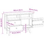 Casa si Gradina - Mobilier - Comode si corpuri - Comode - Bufet cu sertar Maro 100 x 30 x 68 cm Lemn solid de tec - Infinity.ro