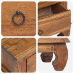 Casa si Gradina - Mobilier - Comode si corpuri - Comode - Support TV cu sertar Maro 110 x 35 x 40 cm Lemn solid de tec - Infinity.ro