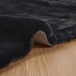 Casa si Gradina - Textile si covoare - Covoare - Covoare casa - Covor din Blana Faux de Iepure Olite Negru 160 x 230 cm - Infinity.ro