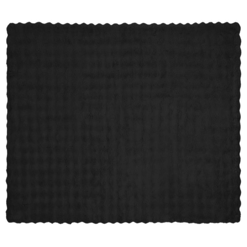 Casa si Gradina - Textile si covoare - Pături și cuverturi - Pături - Patura din Blana sintetica de Iepure 4 pcs Negru 130 x 150 cm - Infinity.ro