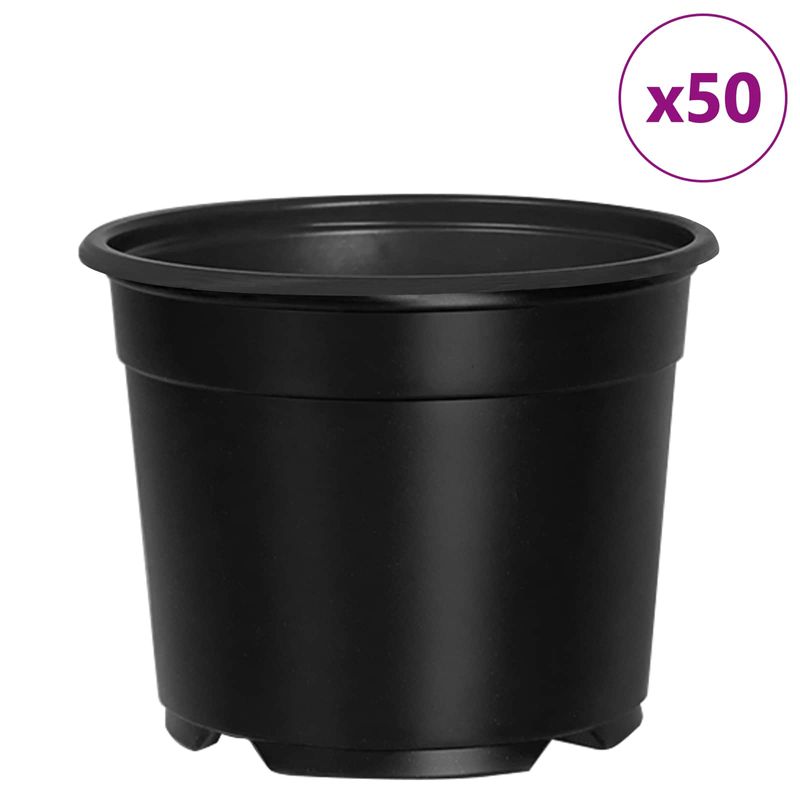 Casa si Gradina - Gradinarit si plante - Plante si ghivece - Ghivece si suporturi - Vaza pentru flori 50 pcs Negru Ø 15 x 12.5 cm Plastic - Infinity.ro