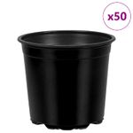 Casa si Gradina - Gradinarit si plante - Plante si ghivece - Ghivece si suporturi - Vaza pentru flori 50 pcs Negru Ø 15 x 12.5 cm Plastic - Infinity.ro