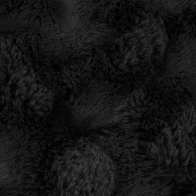 Casa si Gradina - Textile si covoare - Pături și cuverturi - Pături - Patura din Blana sintetica de Iepure 4 pcs Negru 130 x 150 cm - Infinity.ro