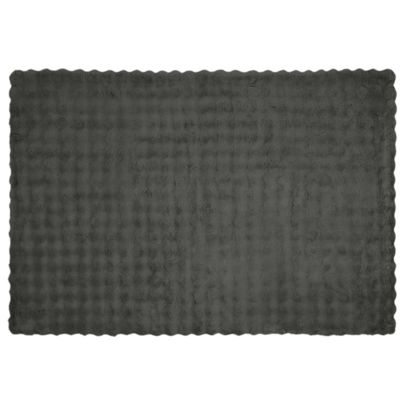 Casa si Gradina - Textile si covoare - Lenjerii de pat - Cearceafuri de pat - Patura din Blana sintetica de Iepure Gri inchis 150 x 220 cm - Infinity.ro