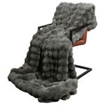 Casa si Gradina - Textile si covoare - Lenjerii de pat - Cearceafuri de pat - Patura din Blana sintetica de Iepure Gri inchis 240 x 270 cm - Infinity.ro