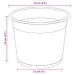 Casa si Gradina - Gradinarit si plante - Plante si ghivece - Ghivece si suporturi - Vaza pentru flori 50 pcs Negru Ø 15 x 12.5 cm Plastic - Infinity.ro