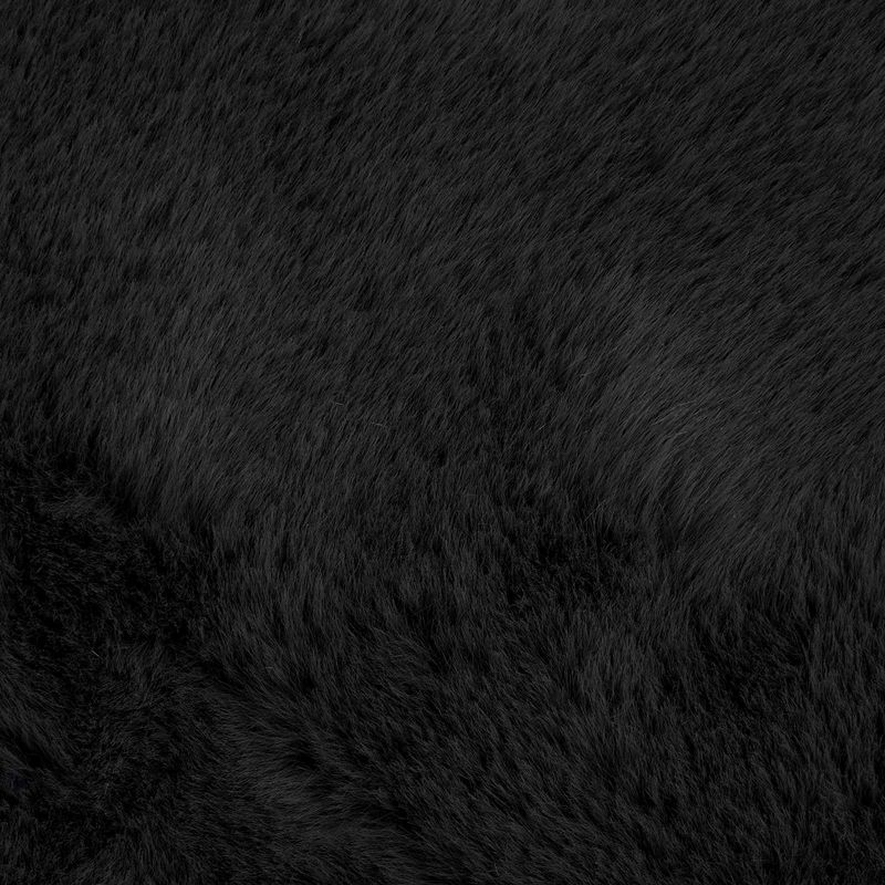 Casa si Gradina - Textile si covoare - Covoare - Covoare casa - Covor din Blana Faux de Iepure Olite Negru 60 x 110 cm - Infinity.ro