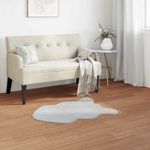 Casa si Gradina - Textile si covoare - Covoare - Covoare casa - Covor din Blana Faux de Iepure Olite Gri 50 x 80 cm Poliester - Infinity.ro