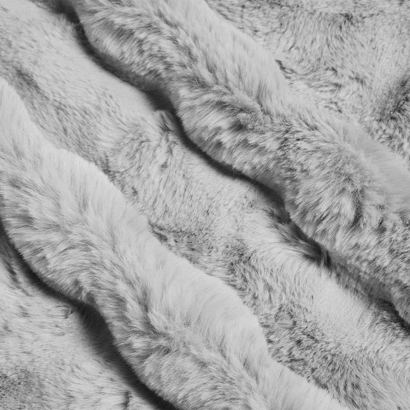 Casa si Gradina - Textile si covoare - Pături și cuverturi - Pături - Patura din Blana sintetica de Iepure Gri 130 x 150 cm Poliester - Infinity.ro