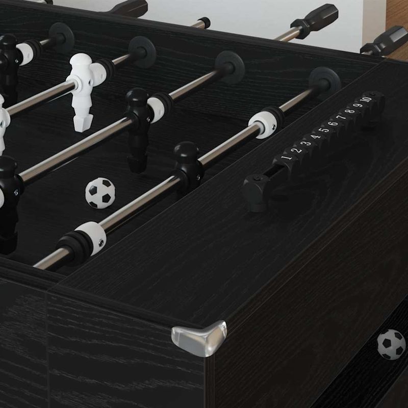 Sport si Outdoor - Alte sporturi - Mese fusball - Maza de Fotbal 2 pcs Stejar Negru 146,5 x 74 x 85 cm - Infinity.ro