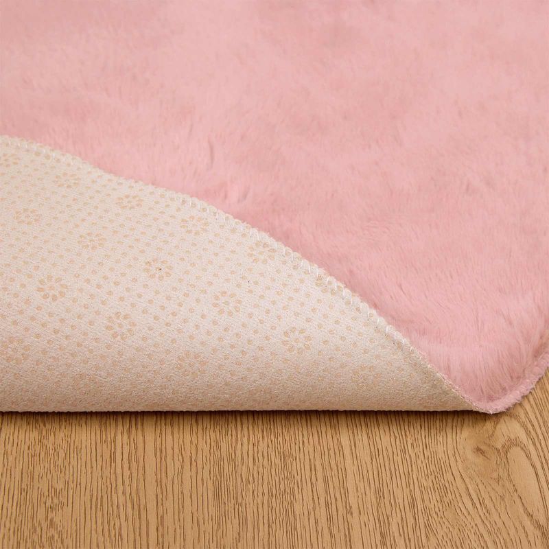 Casa si Gradina - Textile si covoare - Covoare - Covoare casa - Covor din Blana Faux de Iepure Olite Roz Ø 100 cm Poliester - Infinity.ro