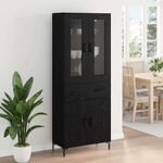 Casa si Gradina - Mobilier - Comode si corpuri - Corpuri bucatarie - Bufet 2 pcs Stejar Negru 69,5 x 34 x 180 cm Lemn compozit - Infinity.ro