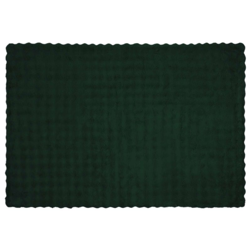 Casa si Gradina - Textile si covoare - Lenjerii de pat - Cearceafuri de pat - Patura din Blana sintetica de Iepure Verde inchis 150 x 220 cm - Infinity.ro
