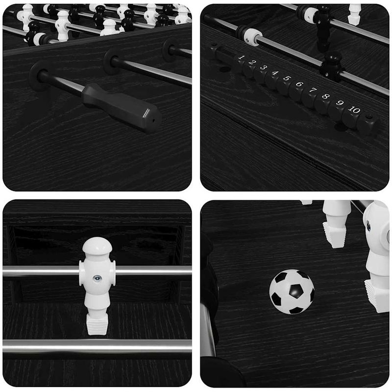 Sport si Outdoor - Alte sporturi - Mese fusball - Maza de Fotbal 2 pcs Stejar Negru 146,5 x 74 x 85 cm - Infinity.ro