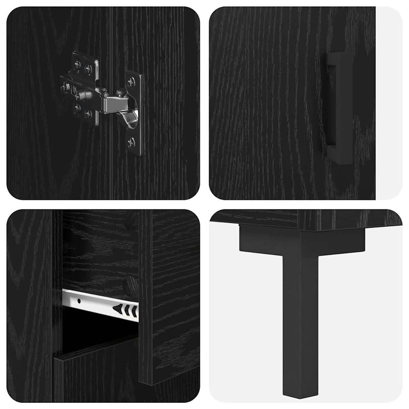 Casa si Gradina - Mobilier - Comode si corpuri - Corpuri bucatarie - Bufet 2 pcs Stejar Negru 69,5 x 34 x 180 cm Lemn compozit - Infinity.ro