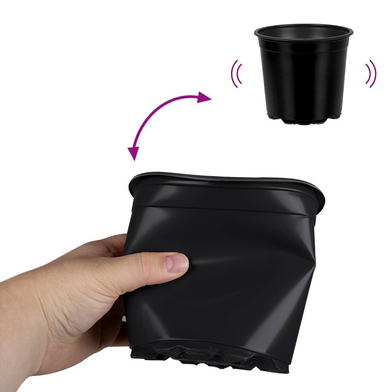 Casa si Gradina - Decoratiuni - Obiecte decorative - Vaze si boluri decorative - Vaza pentru flori 100 pcs Negru Ø 15 x 12.5 cm Plastic - Infinity.ro