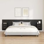 Casa si Gradina - Mobilier - Paturi si accesorii - Accesorii paturi - Tablie de pat cu LED, gri inchis, 144x5x118/128 cm, textil - Infinity.ro