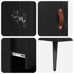 Casa si Gradina - Mobilier - Comode si corpuri - Corpuri bucatarie - Cabinet Highboard Pe perete 2 pcs Stejar Negru Lemn compozit - Infinity.ro