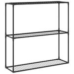 Casa si Gradina - Gradinarit si plante - Plante si ghivece - Ghivece si suporturi - Stand pentru plante cu 3 niveluri Negru 100 x 32 x 102 cm Otel - Infinity.ro