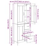 Casa si Gradina - Mobilier - Comode si corpuri - Corpuri bucatarie - Bufet 2 pcs Stejar Artizanal 69,5 x 34 x 180 cm Lemn compozit - Infinity.ro