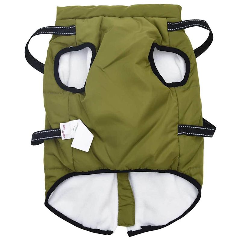 Petshop - Articole imbracaminte - Haine animale - Haina pentru Caini cu ham Verde Army 6XL Fleece si poliester - Infinity.ro