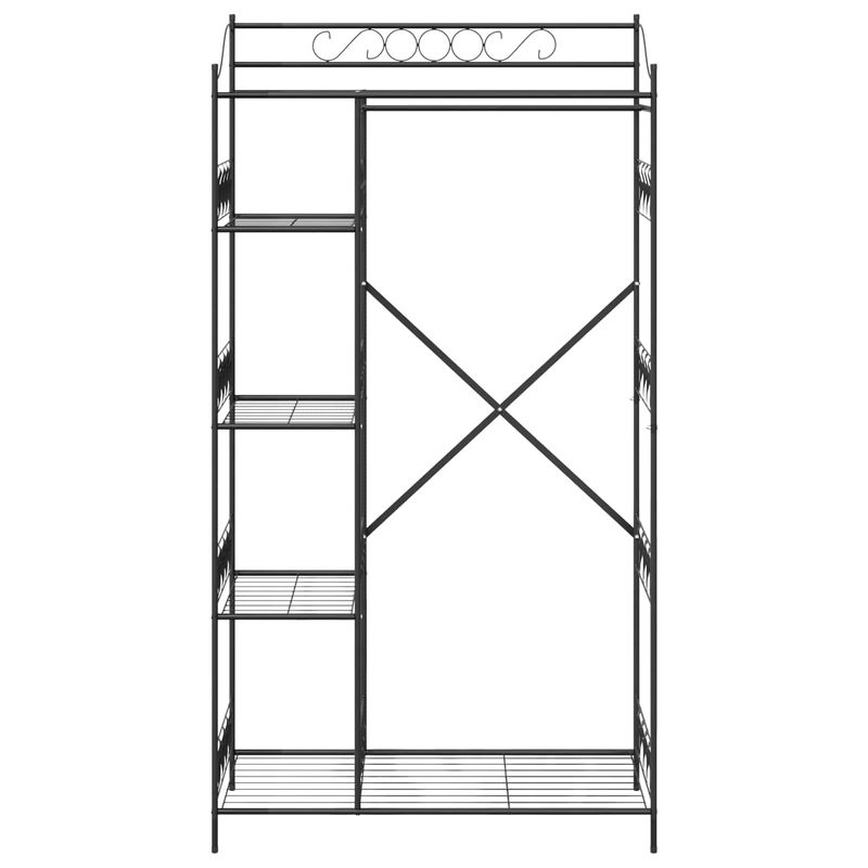 Casa si Gradina - Mobilier - Dulapuri si sifoniere - Dulapuri - Dulap Deschis cu raft Negru 100 x 43 x 188 cm Otel - Infinity.ro