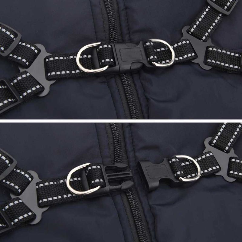 Petshop - Articole imbracaminte - Haine animale - Haina pentru Caini Albastru marin 4XL Fleece si poliester - Infinity.ro