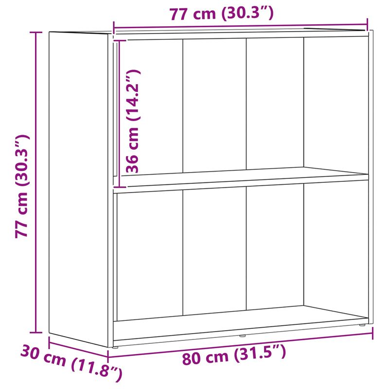 Casa si Gradina - Mobilier - Biblioteci si rafturi - Biblioteci - Raft pentru carti Stejar Negru 60 x 30 x 76.5 cm Lemn compozit - Infinity.ro