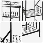 Casa si Gradina - Mobilier - Dulapuri si sifoniere - Dulapuri - Dulap Deschis cu raft Negru 100 x 43 x 188 cm Otel - Infinity.ro