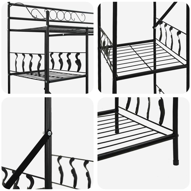 Casa si Gradina - Mobilier - Dulapuri si sifoniere - Dulapuri - Dulap Deschis cu raft Negru 100 x 43 x 188 cm Otel - Infinity.ro