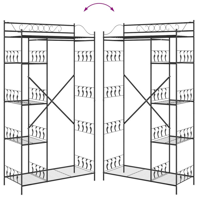 Casa si Gradina - Mobilier - Dulapuri si sifoniere - Dulapuri - Dulap Deschis cu raft Negru 100 x 43 x 188 cm Otel - Infinity.ro