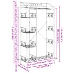 Casa si Gradina - Mobilier - Dulapuri si sifoniere - Dulapuri - Dulap Deschis cu raft Negru 100 x 43 x 188 cm Otel - Infinity.ro