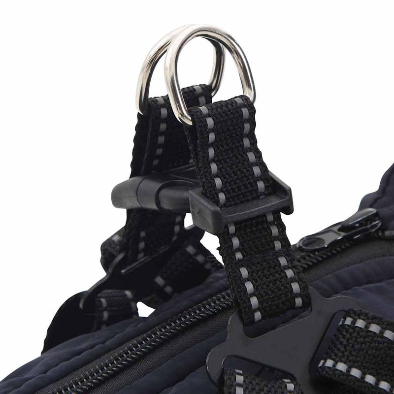 Petshop - Articole imbracaminte - Haine animale - Haina pentru Caini cu ham Albastru marin L Fleece si poliester - Infinity.ro