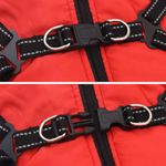 Petshop - Articole imbracaminte - Haine animale - Haina pentru Caini cu ham Rosu 2XL Fleece si poliester - Infinity.ro