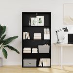 Casa si Gradina - Mobilier - Biblioteci si rafturi - Biblioteci - Dulap pentru carti Stejar Negru 80 x 30 x 151,5 cm - Infinity.ro