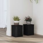 Casa si Gradina - Gradinarit si plante - Plante si ghivece - Ghivece si suporturi - Suport pentru plante 2 pcs Stejar Negru 15 x 15 x 20 cm - Infinity.ro