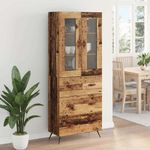 Casa si Gradina - Mobilier - Comode si corpuri - Comode - Cabinet Highboard Pe perete 2 pcs Lemn vechi Lemn compozit - Infinity.ro