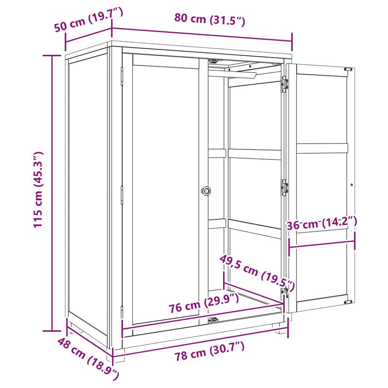 Casa si Gradina - Mobilier - Dulapuri si sifoniere - Dulapuri - Dulap cu depozitare cu usa Maro Lemn compozit - Infinity.ro
