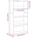 Casa si Gradina - Mobilier - Biblioteci si rafturi - Biblioteci - Dulap pentru carti Stejar Negru 80 x 30 x 151,5 cm - Infinity.ro